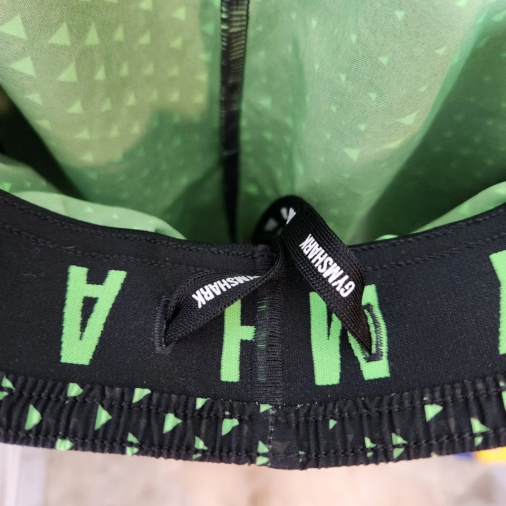 Gymshark Fluo Lime Camo Print 5" Shorts Athletic Running A2A8K Size XL - Picture 6 of 8